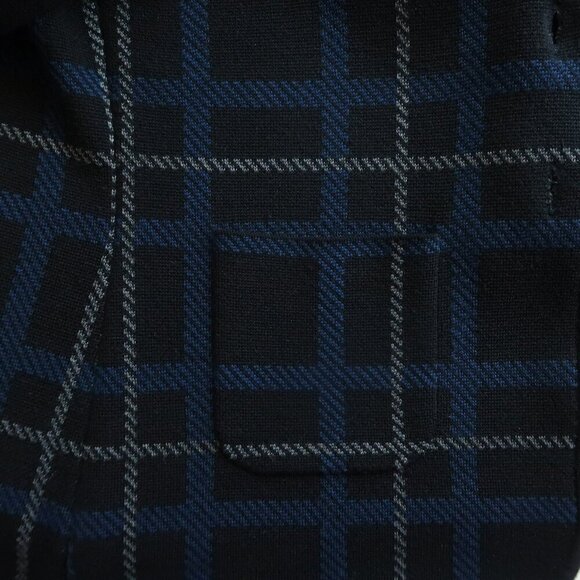 Margaret O'Leary Black Plaid Merino Wool Knit Long Sleeve Cardigan Sweater - Picture 9 of 10